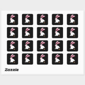 Sticker Carré Lapin Poops Drôle Lapin Poop Fun Rabbit (Feuille)