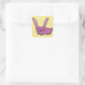 Sticker Carré Lapin rose (Sac)