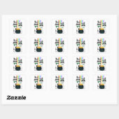 Sticker Carré Lapins cool et Pot d'Or (Feuille)