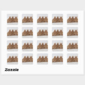Sticker Carré Lapins.Nains-Pays-Bas. (Feuille)