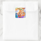 Sticker Carré L'aquarelle Ranunculus et Iris (Sac)