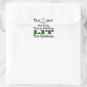 Sticker Carré L'Arbre De Noël Drôle N'Est Pas Que Quelque Chose  (Sac)