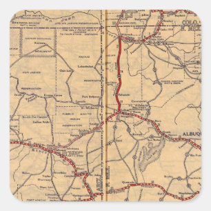 Sticker Carré L'Arizona, Nouveau Mexique