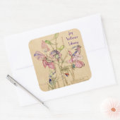 Sticker Carré Larkspur WalberBrunswick par Charles Mackintosh (Enveloppe)