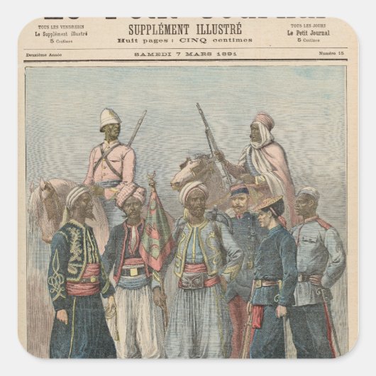 Sticker Carré L'armée coloniale (Devant)