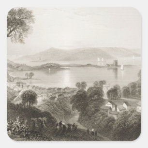 Sticker Carré Larne, comté Antrim, Irlande du Nord