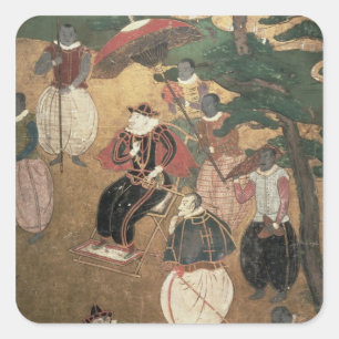 Sticker Carré L'arrivée des Portugais au Japon
