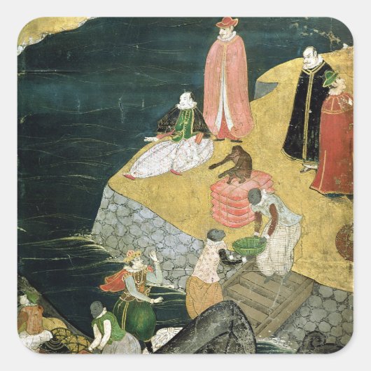 Sticker Carré L'arrivée des Portugais au Japon (Devant)