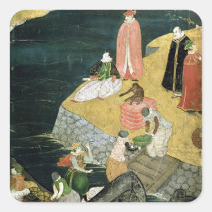 Sticker Carré L'arrivée du Portugais au Japon