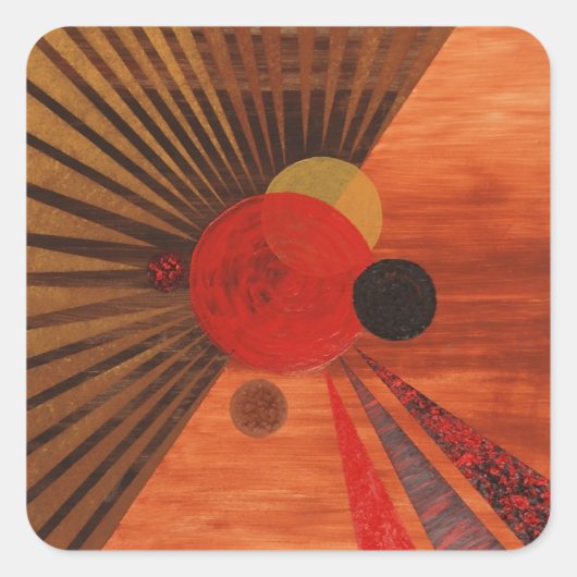 Sticker Carré L'art Abstrait Kandinsky (Devant)