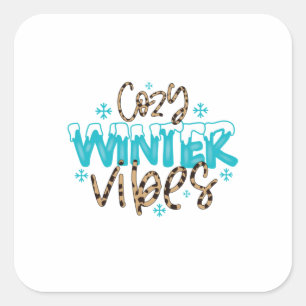 Sticker Carré L'Art d'hiver Cosy Vibes d'hiver