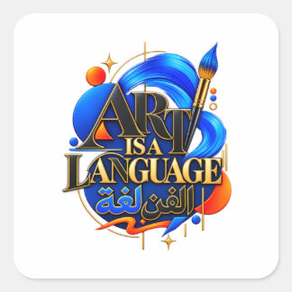 STICKER CARRÉ L'ART EST UN LANGAGE