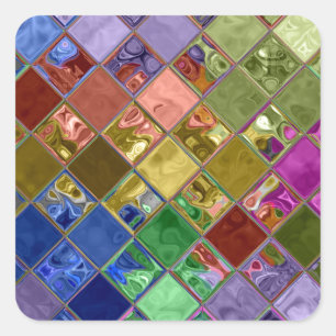 Sticker Carré L'art mosaïque des mosaïques de Sparkle