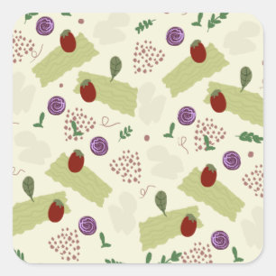 Sticker Carré Lasagna Soup Pizza Restaurant Fromage Spaghetti