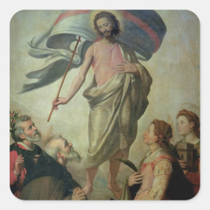 Sticker Carré L'Ascension du Christ, 1595 (huile sur panneau)