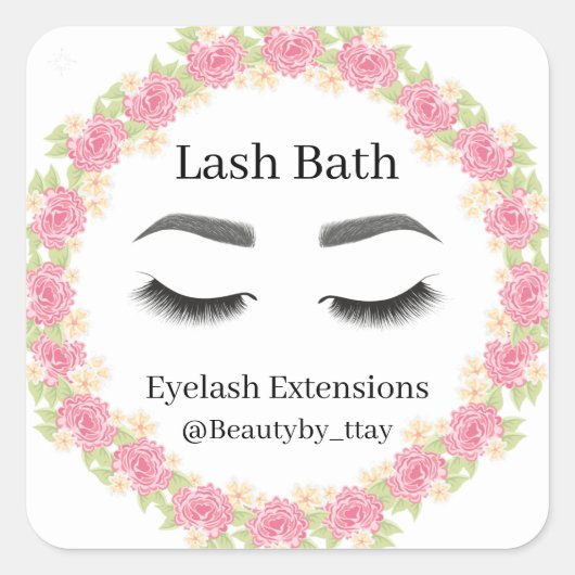 Sticker Carré Lash Cleanser (Devant)