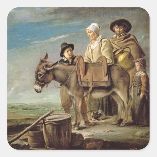 Sticker Carré L'Ass (huile sur toile) (Devant)