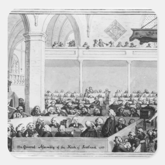 Sticker Carré L'Assemblée générale du Kirk d'Écosse (Devant)