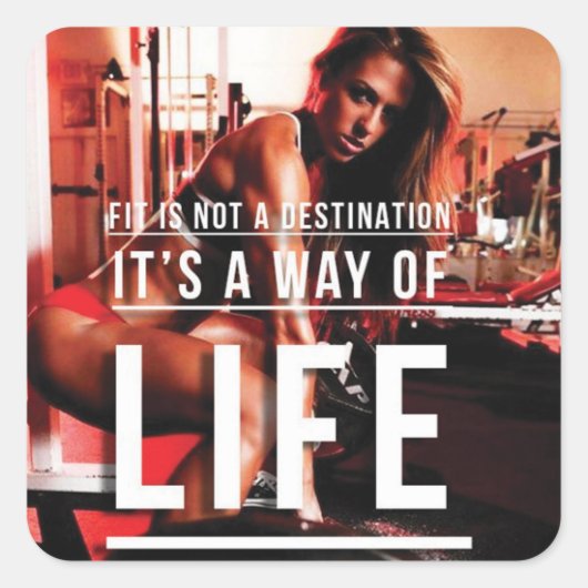 Sticker Carré L'Assiette N'Est Pas Une Destination. C'est un mod (Devant)