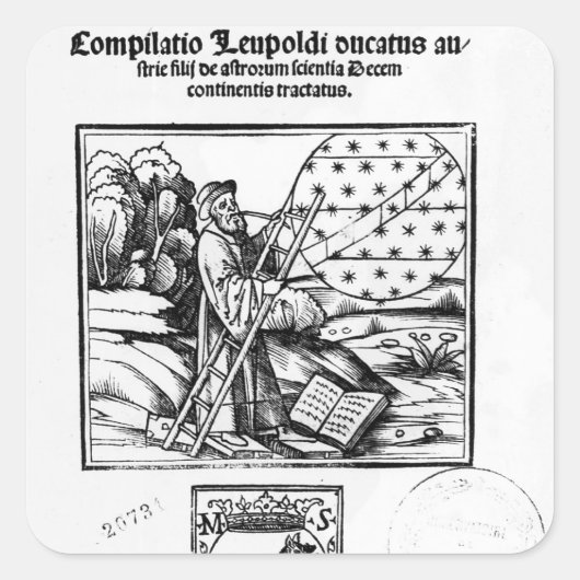 Sticker Carré L'astronome (Devant)