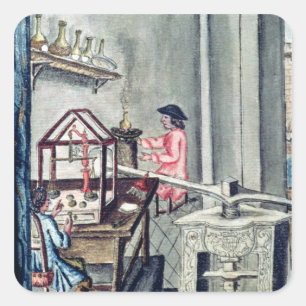 Sticker Carré L'atelier des orfèvres, d'un orfèvre b