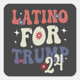 Sticker Carré Latino Pour Trump 2024 Cinco De Mayo Cadeau Mexica