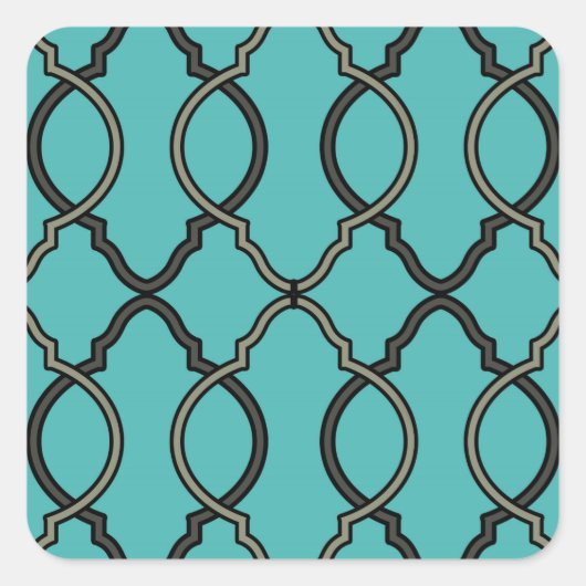 Sticker Carré Latis Motif géométrique (Devant)