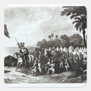 Sticker Carré L'atterrissage à Tampa Bay