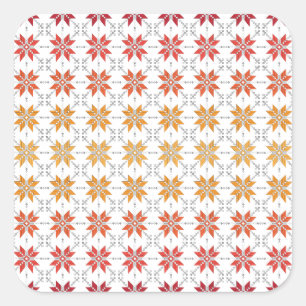 Sticker Carré Latvian Morning SUN motif géométrique IV