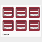 Sticker Carré Latvija (Feuille)