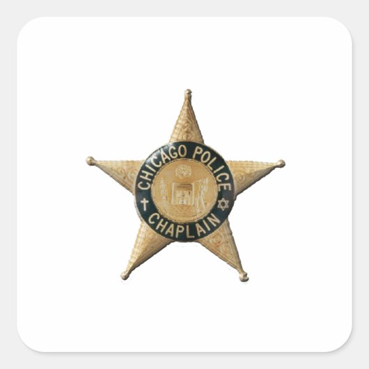 Sticker Carré L'aumônier de la police de Chicago (Devant)