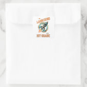 Sticker Carré Launching into 1st Grade -Back to School  (Sac)