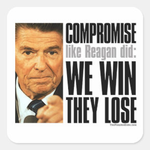 Sticker Carré L'autocollant de compromis de Reagan