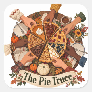 Sticker Carré L'autocollant de Thanksgiving pour la trêve de la