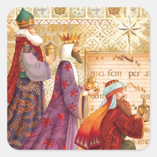 Sticker Carré L'autocollant des Trois Rois (Devant)