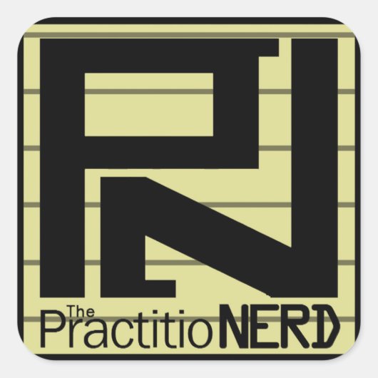 Sticker Carré L'autocollant "Original" PracticeNERD (3" x 3") (Devant)