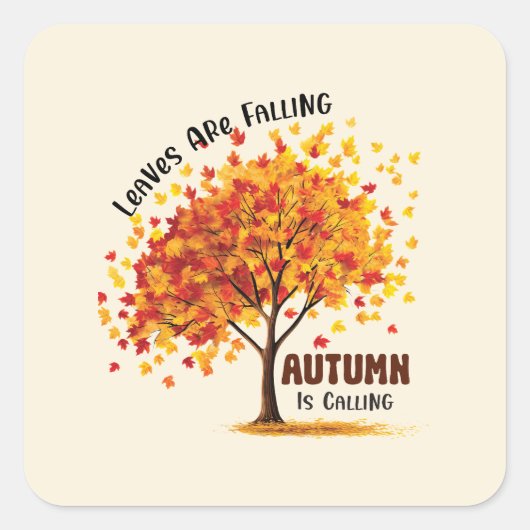 Sticker Carré L'automne appelle (Devant)