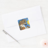 STICKER CARRÉ L'AUTOMNE PARTE SUR UN STALLION UNICORN, REARRÊTAN (Enveloppe)