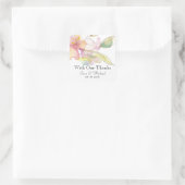 Sticker Carré Lavande et couleur rose Mariage floral (Sac)