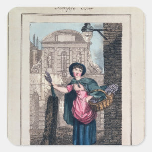 Sticker Carré Lavande, Temple Bar, de "Cries de Londres"