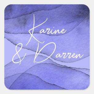 Sticker Carré Lavande violette bleue
