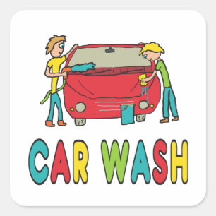 Sticker Carré Lave-auto