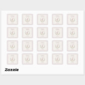Sticker Carré Lavender Gingham Goose Envelope Seal LPM26 (Feuille)