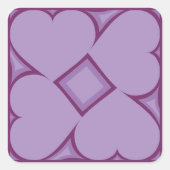 Sticker Carré Lavender Hearts (Devant)