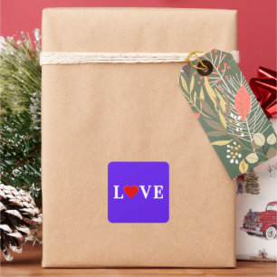 Sticker Carré Lavender LOVE