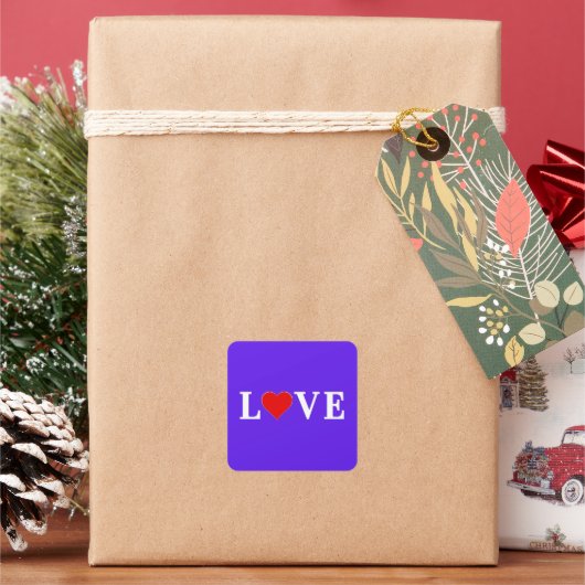 Sticker Carré Lavender LOVE (vacances)