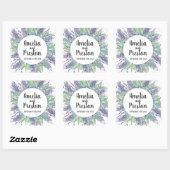 Sticker Carré Lavender Love Floral Eucalyptus Mariage (Feuille)