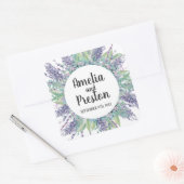 Sticker Carré Lavender Love Floral Eucalyptus Mariage (Enveloppe)