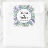 Sticker Carré Lavender Love Floral Eucalyptus Mariage (Sac)