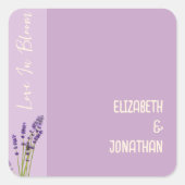 Sticker Carré Lavender Love Mariage (Devant)